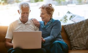 Senior couple enhancing life with modern technology
